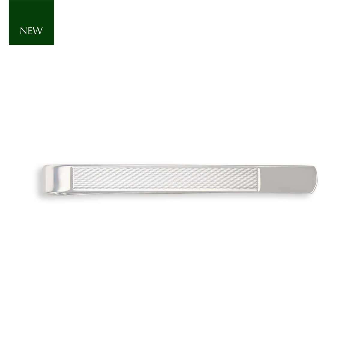 Sterling Silver Engine Turned Patterned Tie Bar