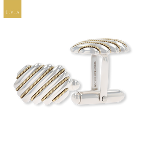 Tiffany & Co. Sterling Silver & 18ct Yellow Gold Cufflinks