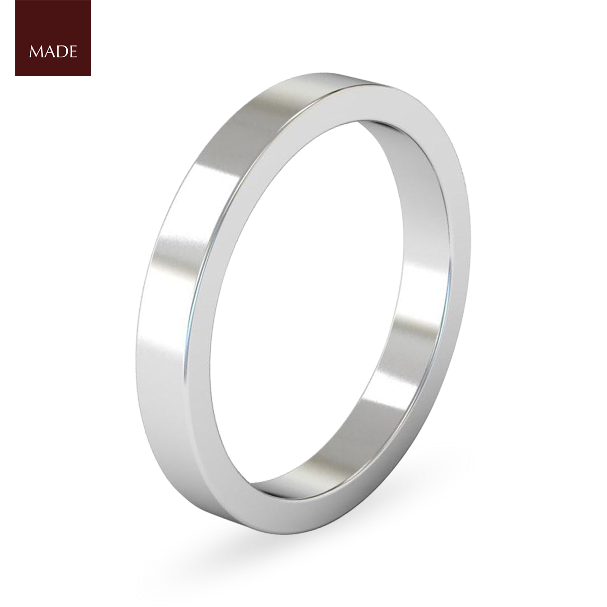 Flat Wedding Band