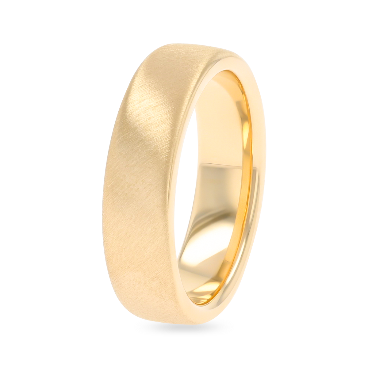 9ct Yellow Gold Diagonal Diamond Cut Matt Wedding Band