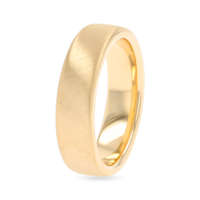 9ct Yellow Gold Diagonal Diamond Cut Matt Wedding Band