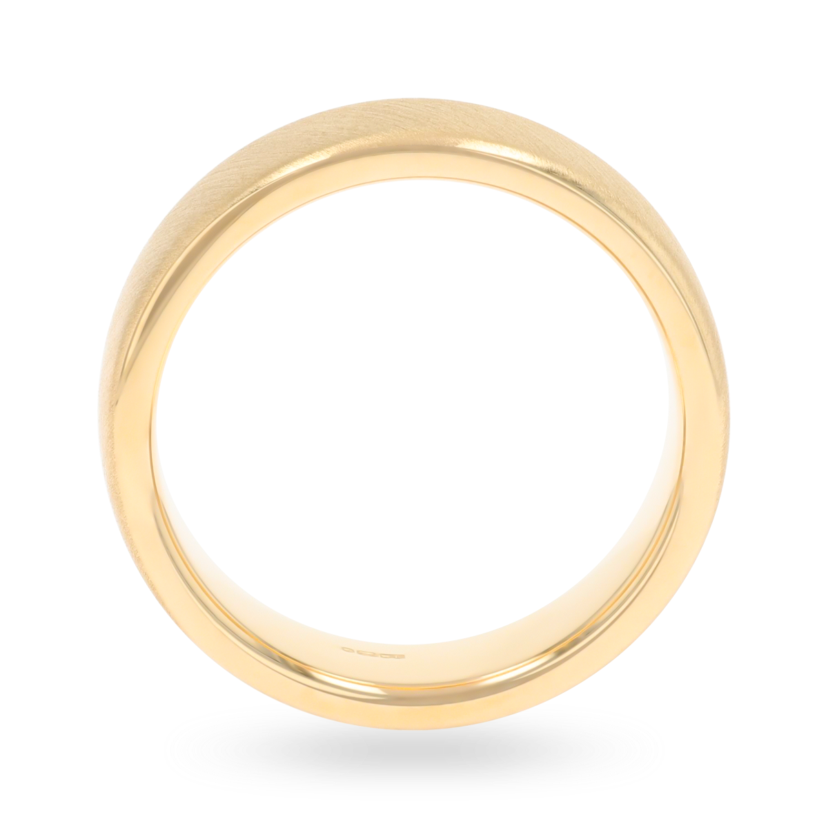9ct Yellow Gold Diagonal Diamond Cut Matt Wedding Band