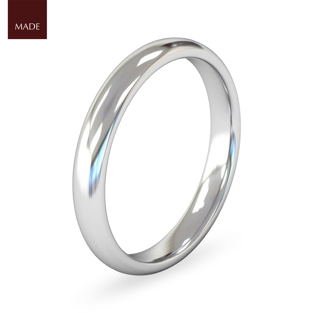 Edged Traditional Court Wedding Band