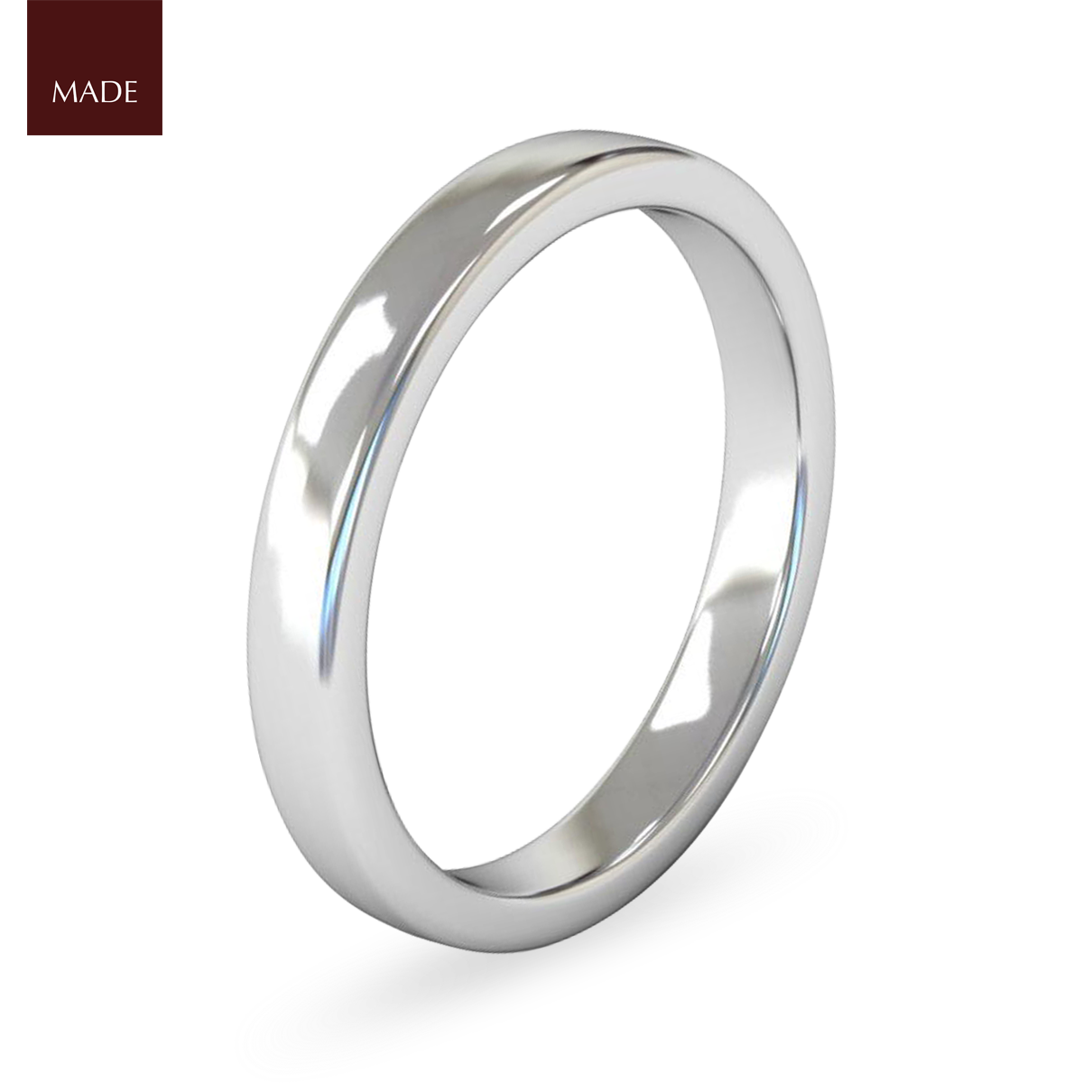 Edged Slight Court Wedding Band