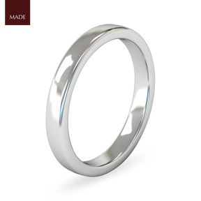 Edged Slight Court Wedding Band