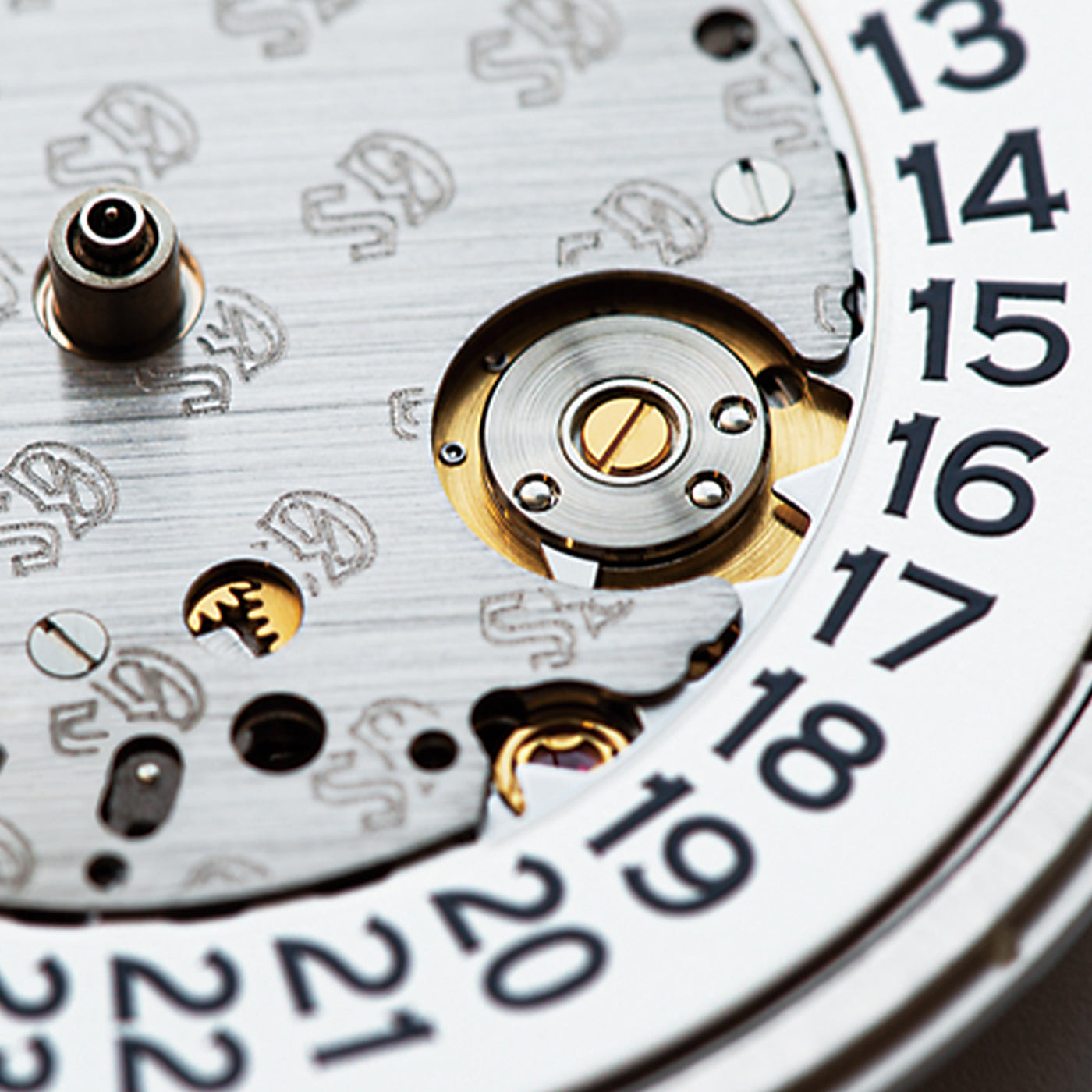 Mechanical insides of a watch.