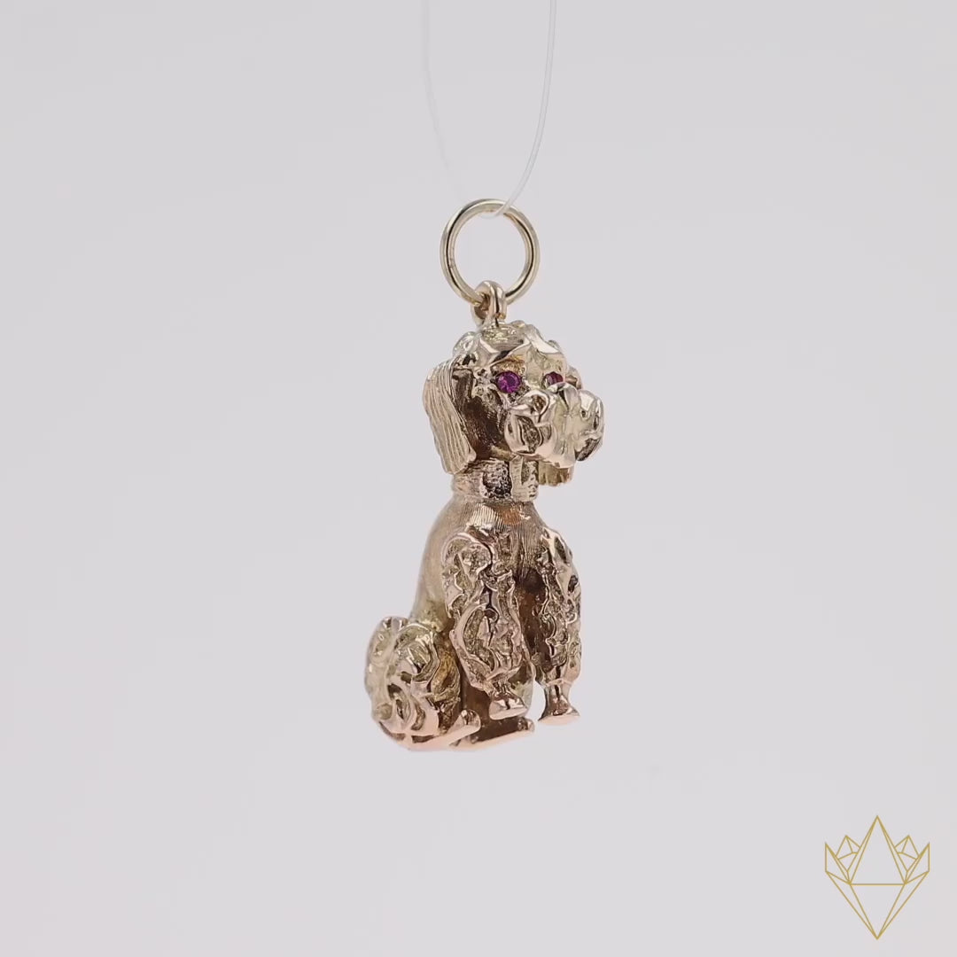 9ct Yellow Gold Poodle Charm By Georg Jensen - 360 Video