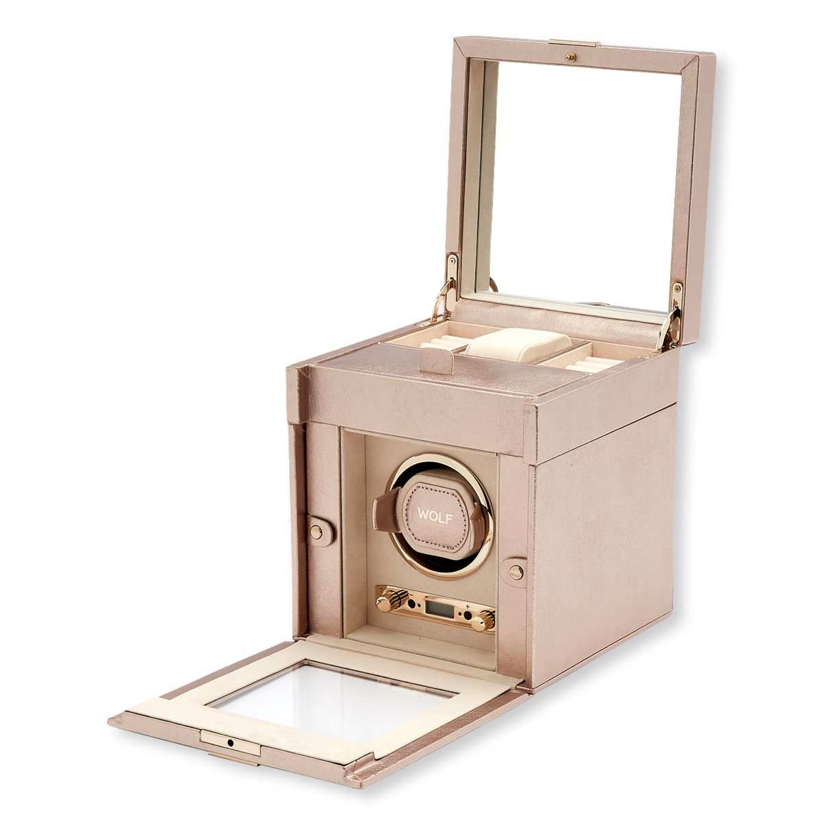 Palermo Single Watch Winder with Jewellery Storage