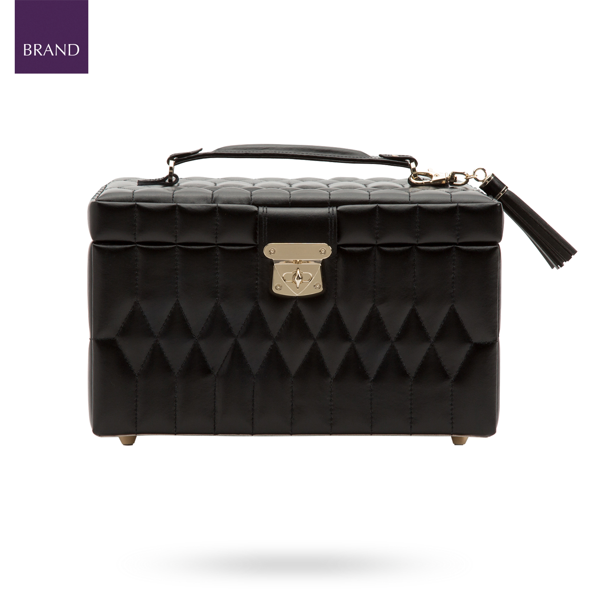 Caroline Medium Black Jewellery Case
