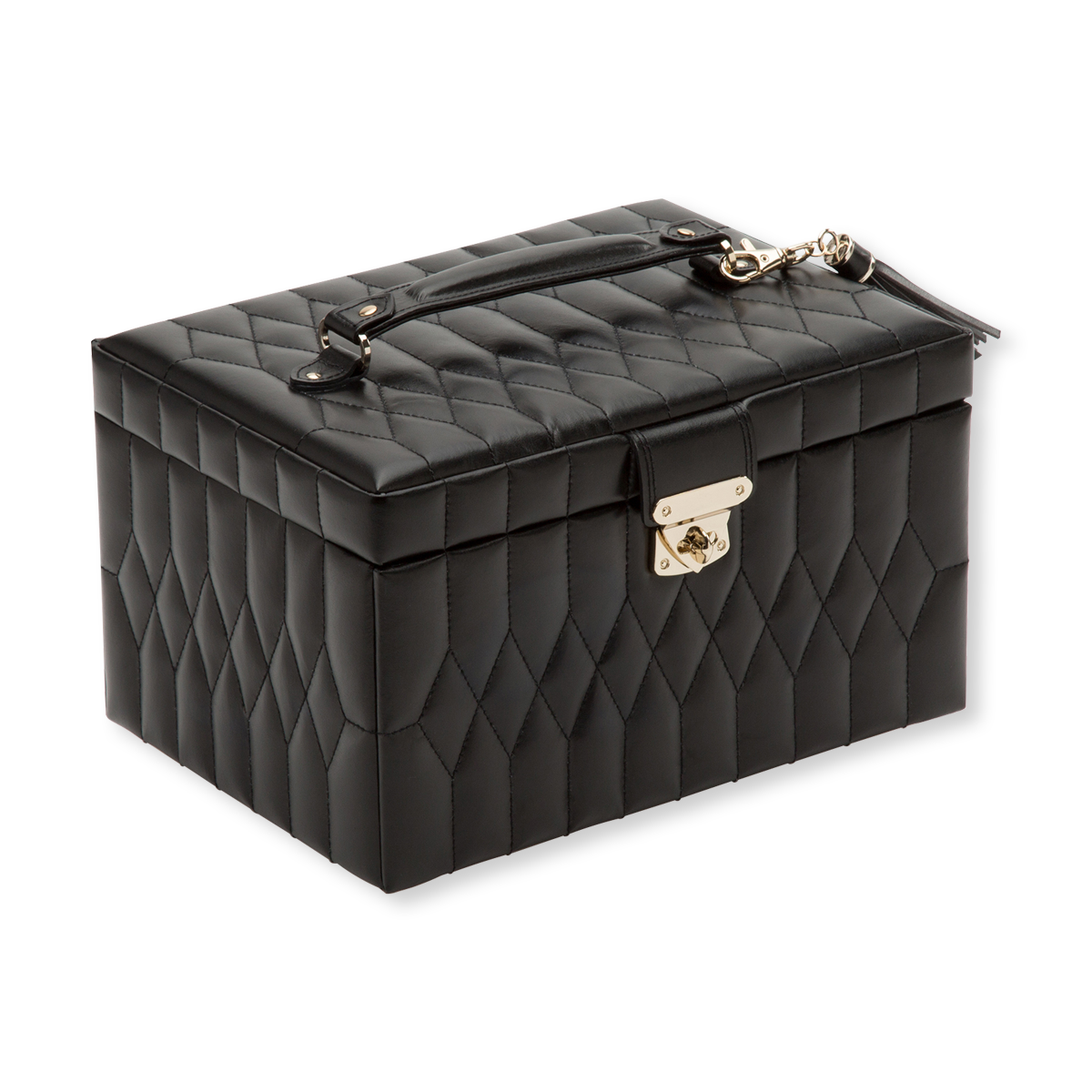 Caroline Medium Black Jewellery Case