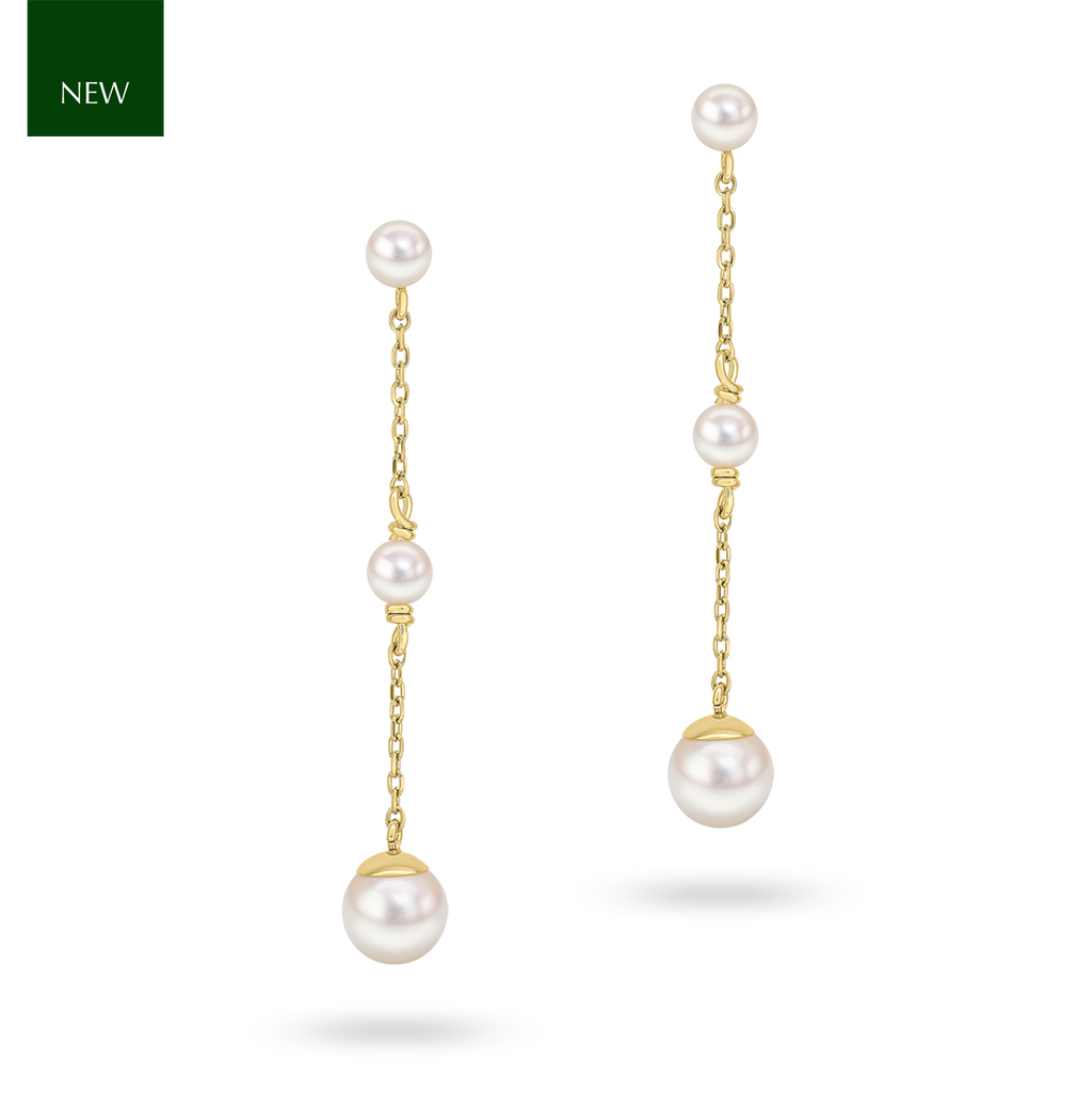 DoubleNine Ear Cuff Simulated Pearl Drop Gold Long Chain Earrings Dainty  Wedding Jewelry Gift for Women Girls Bridal