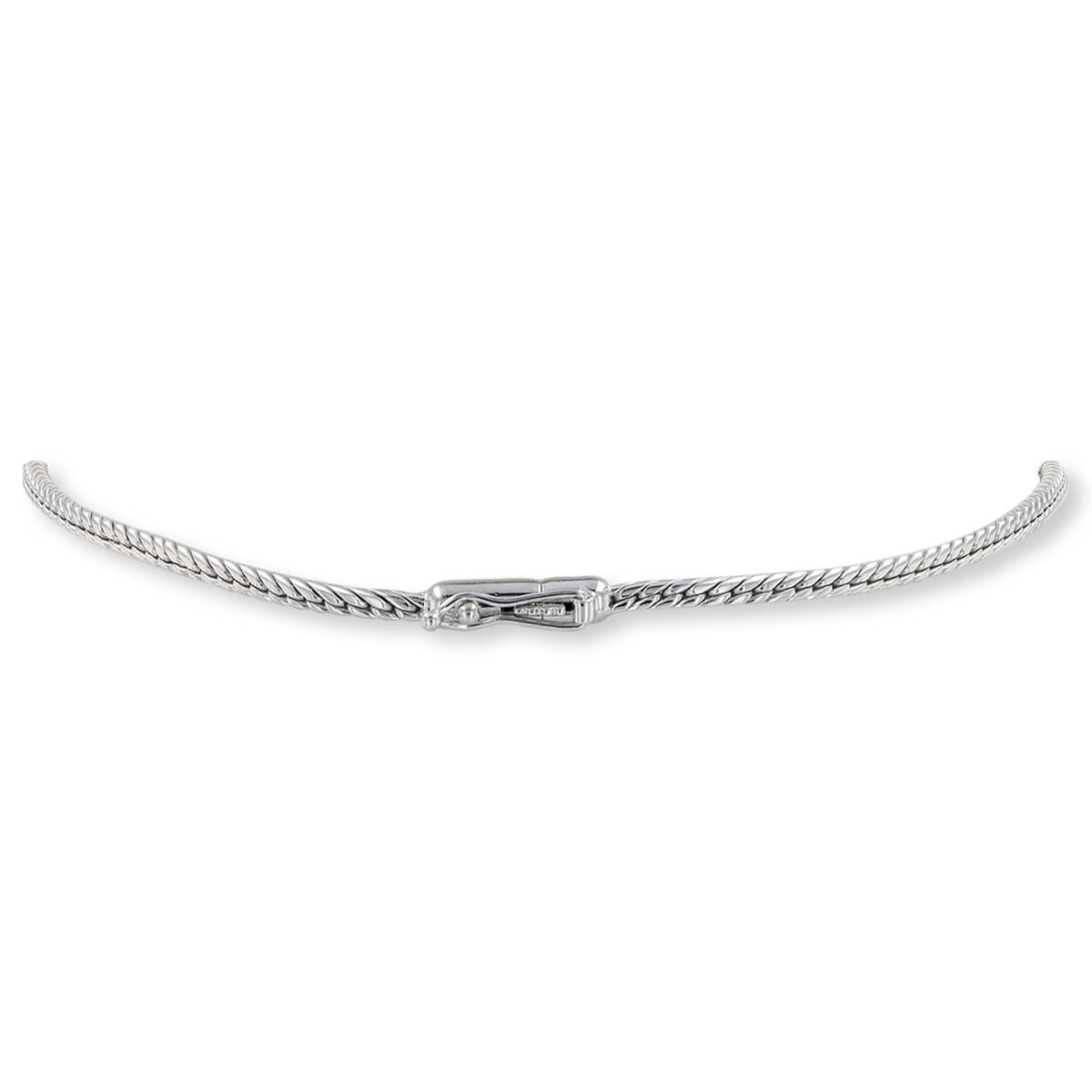 18ct White Gold Diamond Double Marquise Drop Collarette Necklace - Clasp