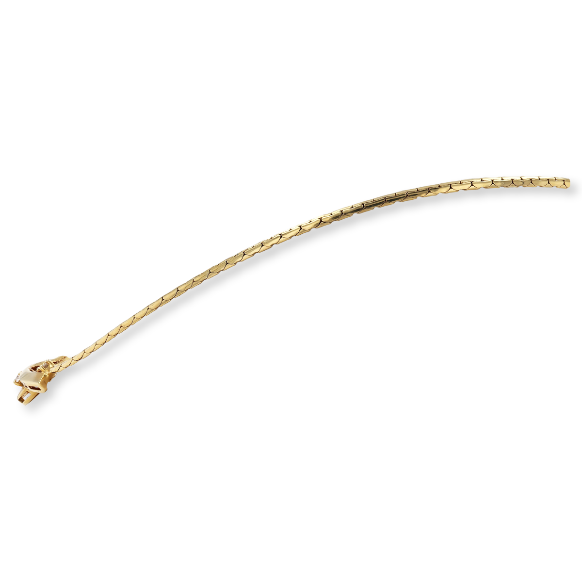 18ct Yellow Gold Diamond Abstract Waves Collarette Necklace