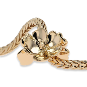 Trollbeads Exclusive 18ct Yellow Gold Apple Blossom on Bracelet