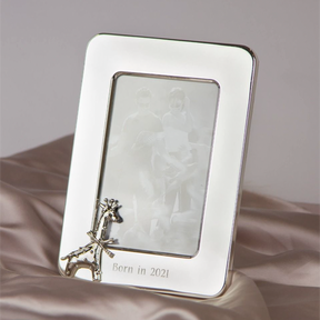 Silver Plated Giraffe Photo Frame