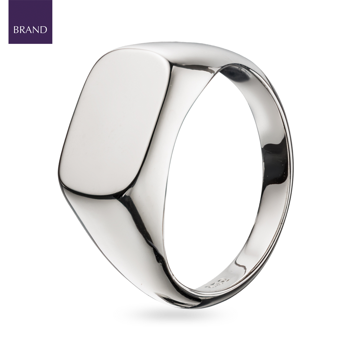 Sterling Silver Rectangle Signet Ring