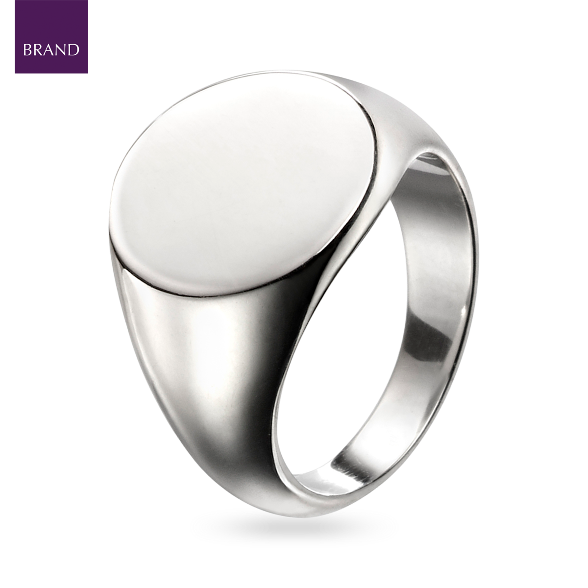 Sterling Silver Oval Signet Ring