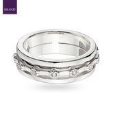 Sterling Silver Cubic Zirconia Spinner Ring