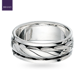 Sterling Silver Twist Design Spinner Ring