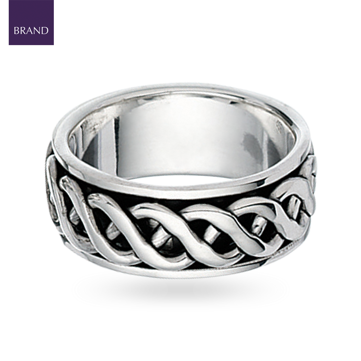 Sterling Silver Celtic Design Spinner Ring