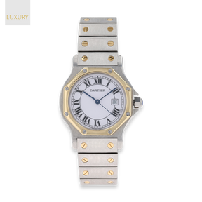 Cartier Santos Automatic 2-Tone, 18ct Yellow Gold and Stainless Steel Watch
