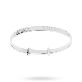 Sterling Silver Twinkle Little Star Expandable Bangle With Diamond