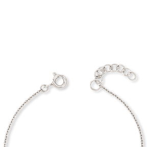 Recycled Sterling Silver Heart Bracelet with Rose Gold Plated Detail & Diamond