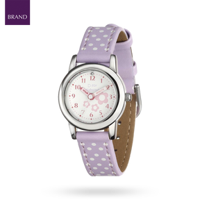 Genuine Lilac Leather Diamond Watch