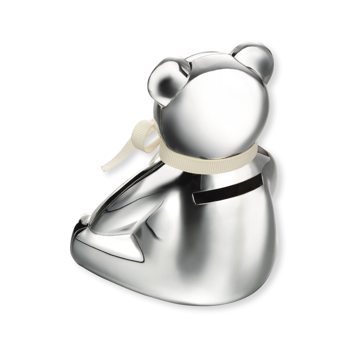 Silver Plated Teddy Bear Money Box