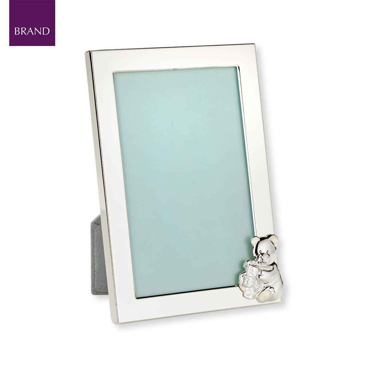 Silver Plated Teddy Bear Photo Frame