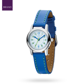 Genuine Blue Leather Diamond Watch