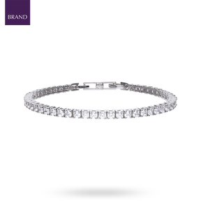 Sterling Silver Claw Set Cubic Zirconia Tennis Bracelet