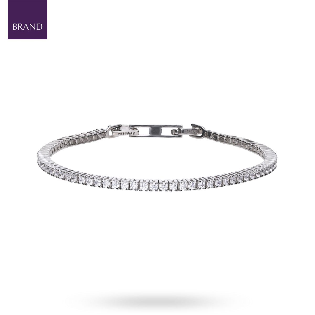 Sterling Silver Fine Claw Set Cubic Zirconia Tennis Bracelet