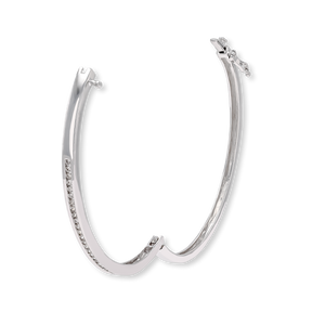 9ct White Gold 0.50cts Diamond Channel Set Bangle