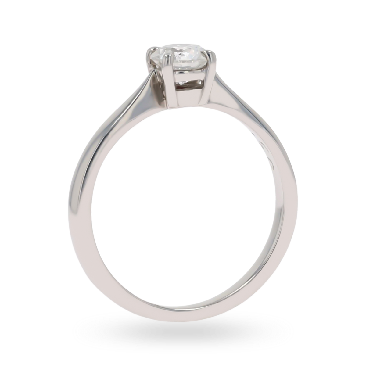 Platinum Round Brilliant Cut 0.50cts Diamond Solitaire Ring
