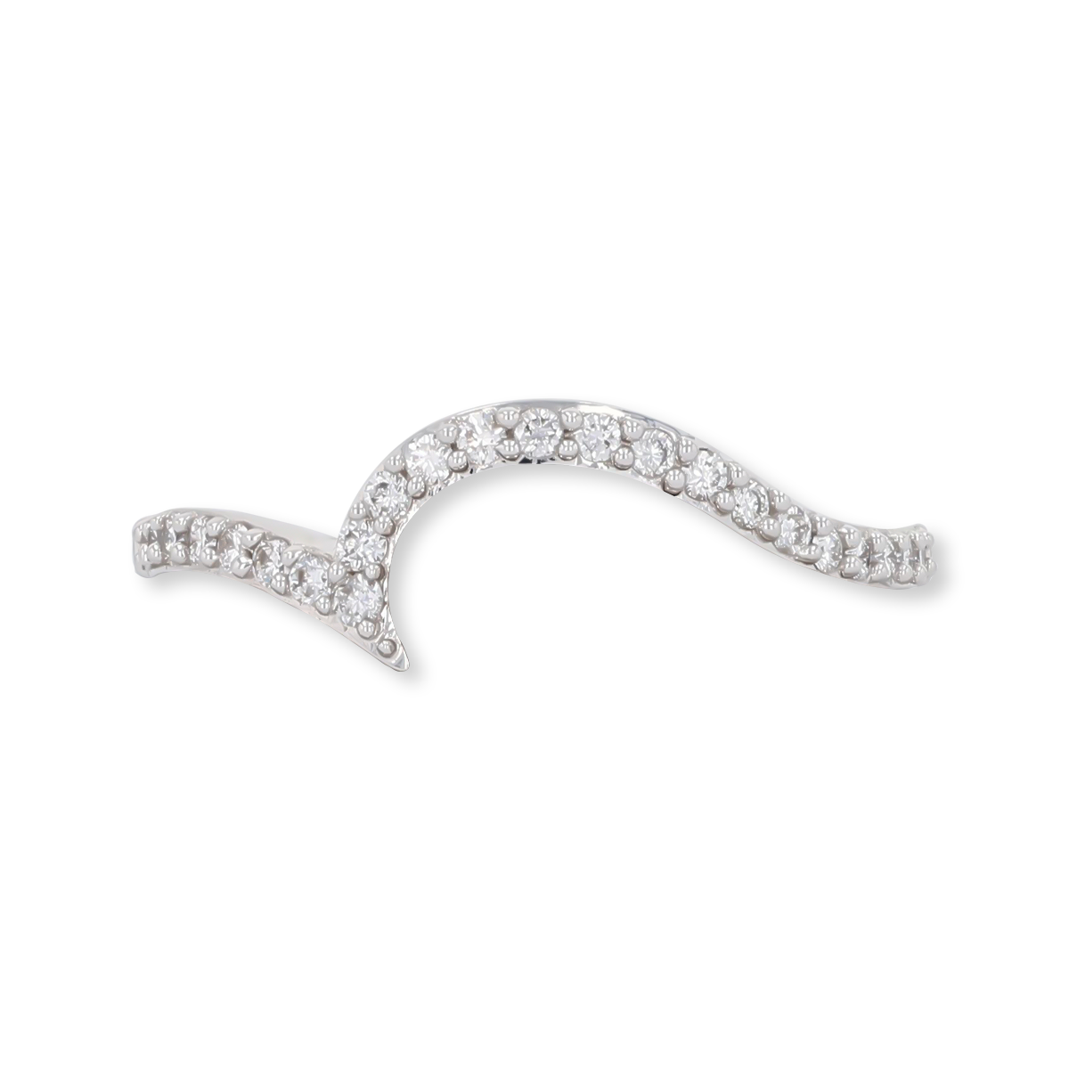 18ct White Gold Round Brilliant Cut Diamond Twist Band