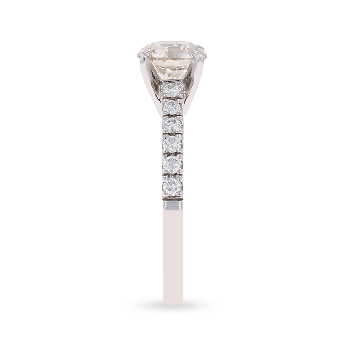 18ct White Gold Round Brilliant Cut 1.46ct Diamond Solitaire Ring