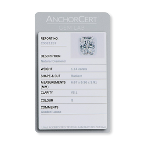Platinum Radiant Cut Certified 1.49ct Diamond Halo & Shoulders Ring - Certificate