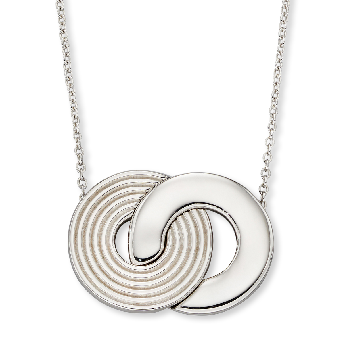 Sterling Silver Ripple Textured Necklace