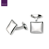 Sterling Silver Square with Rounded Profile Cufflinks