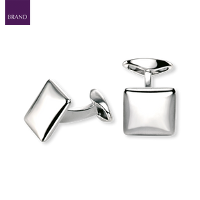 Sterling Silver Square with Rounded Profile Cufflinks