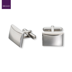 Stainless Steel Brushed Rectangular Cufflinks