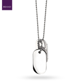 Stainless Steel Oval Dog Tag Necklace