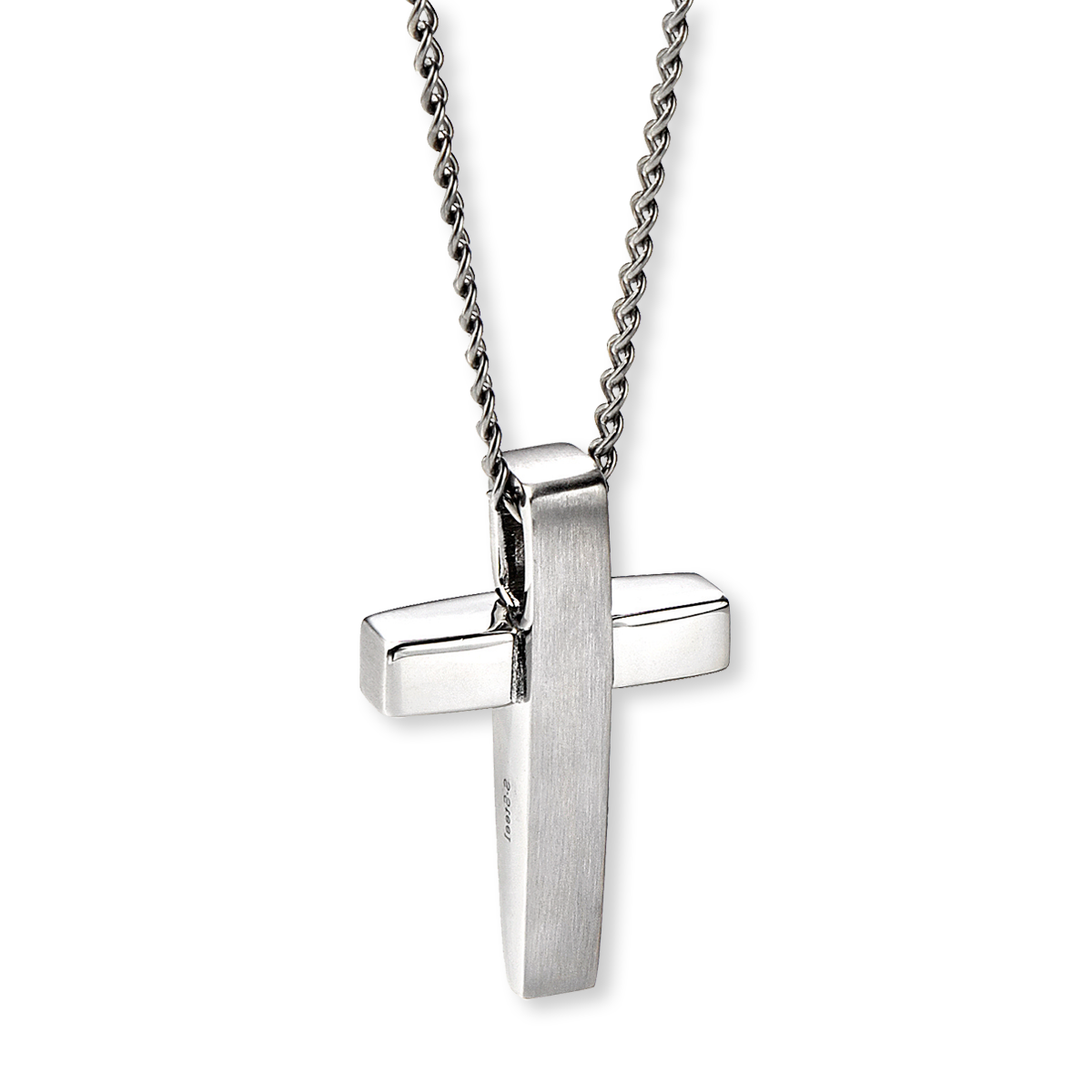 Stainless Steel Matt & Polished Cross Pendant