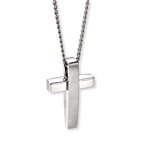 Stainless Steel Matt & Polished Cross Pendant