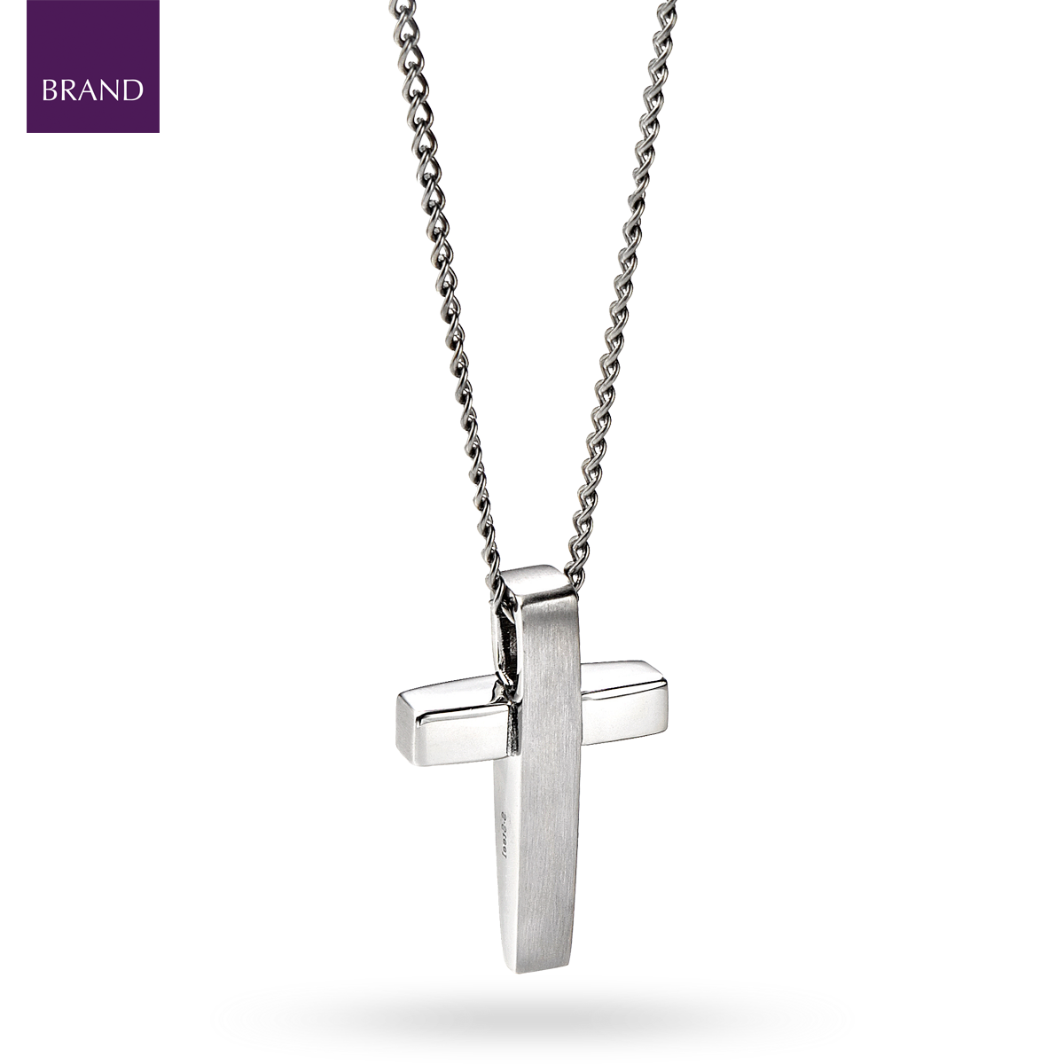 Stainless Steel Matt & Polished Cross Pendant