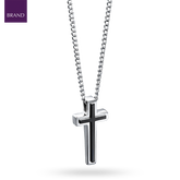 Stainless Steel Black PVD Cross Pendant