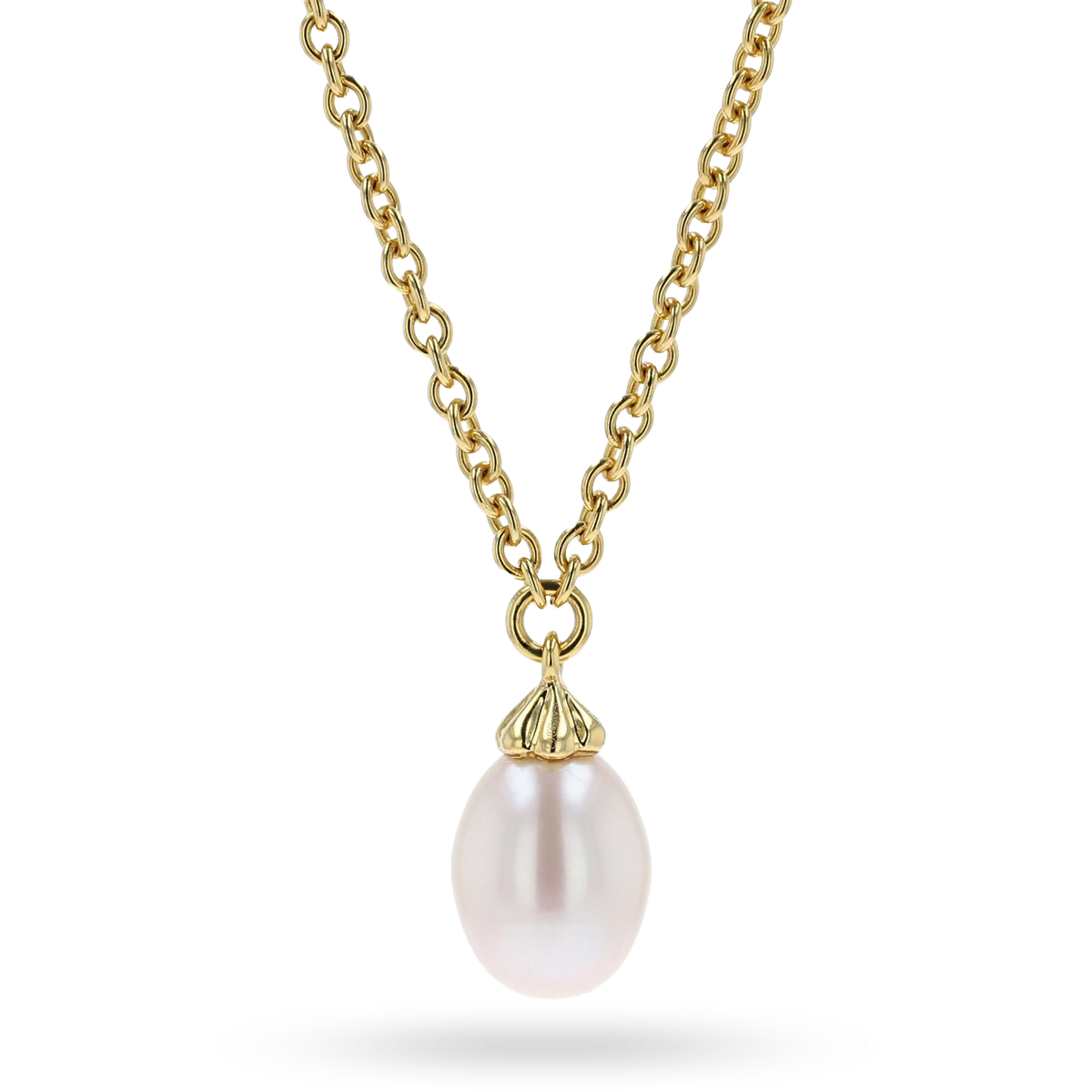 Trollbeads 14ct Yellow Gold Fantasy Necklace with Pearl