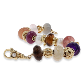 Trollbeads Exclusive 18ct Yellow Gold Flower Wreath on Inspiration Bracelet