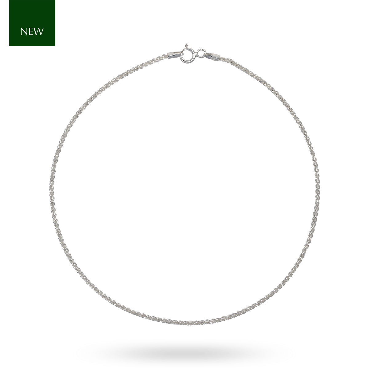 Sterling Silver Wheat Anklet